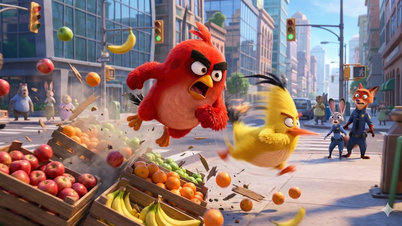 😱 Angry Birds CRASH into Zootopia! (ft. Kung Fu Panda)