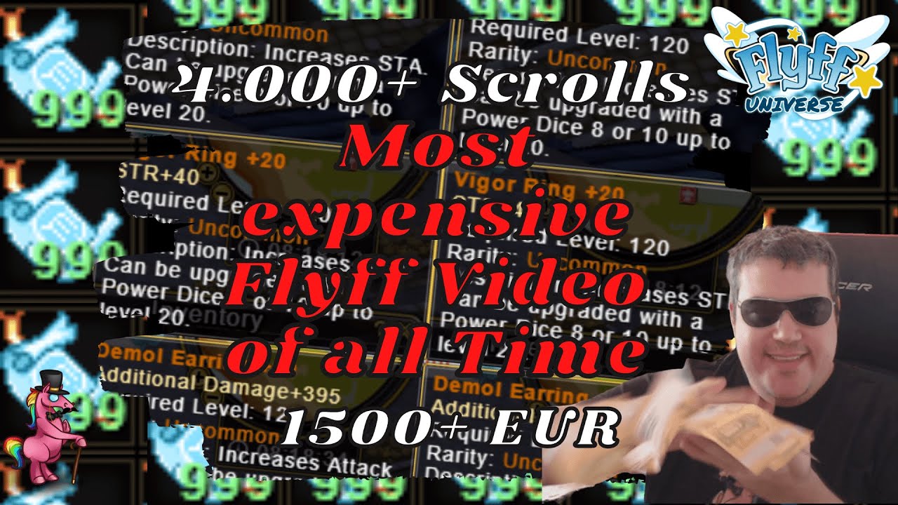 Flyff Universe - most expensive Upgrade Video ever made +20 4 Pieces of Jewlery with new Pity System