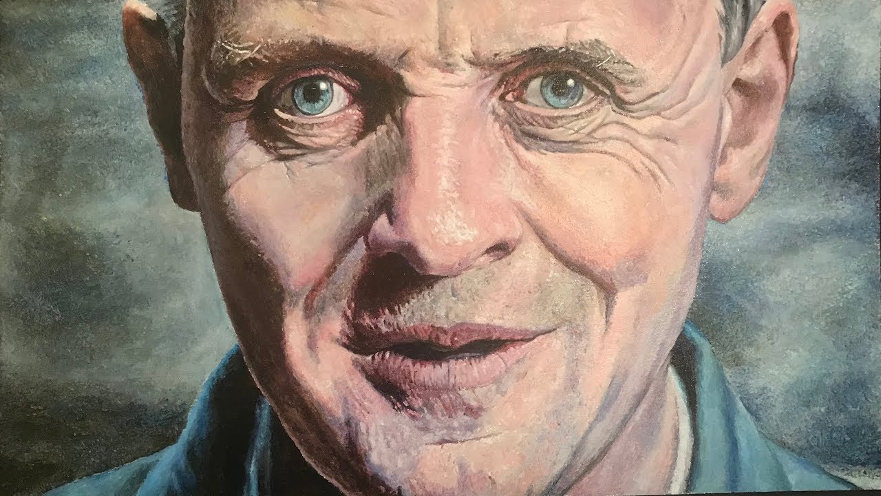 【油絵】映画 羊たちの沈黙  ハンニバル・レクター博士　oilpainting Hannibal Lecter The Silence of the Lambs