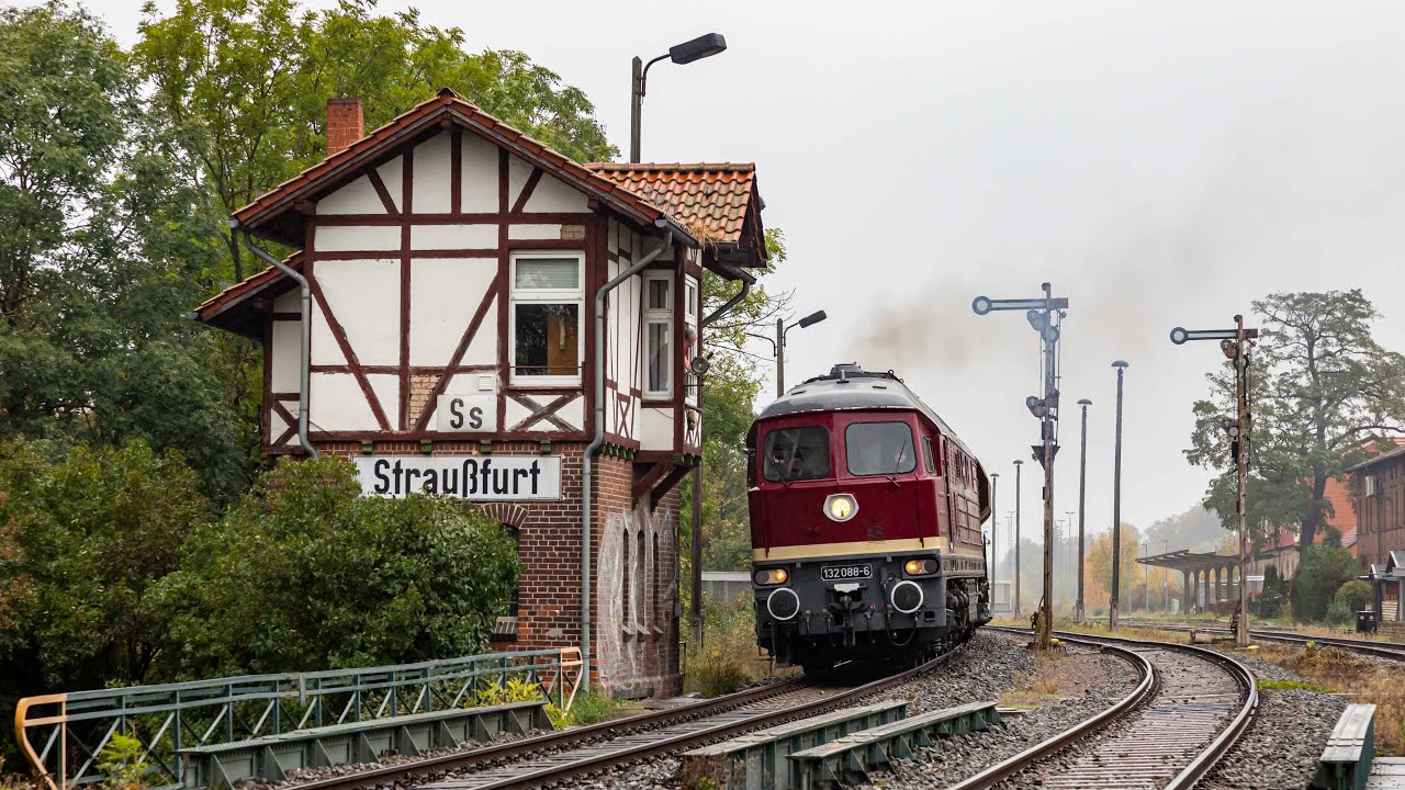 Mit der altbelüfteter 132 088-6 durch das Thüringer Becken am 17.10.2020