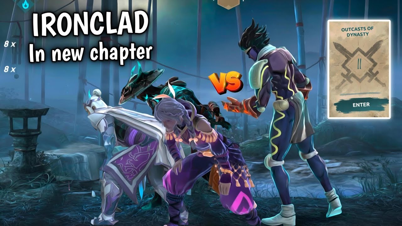Ironclad vs All Bosses New Story Mode [out cast of the dynasty] - Shadow Fight 4 Arena