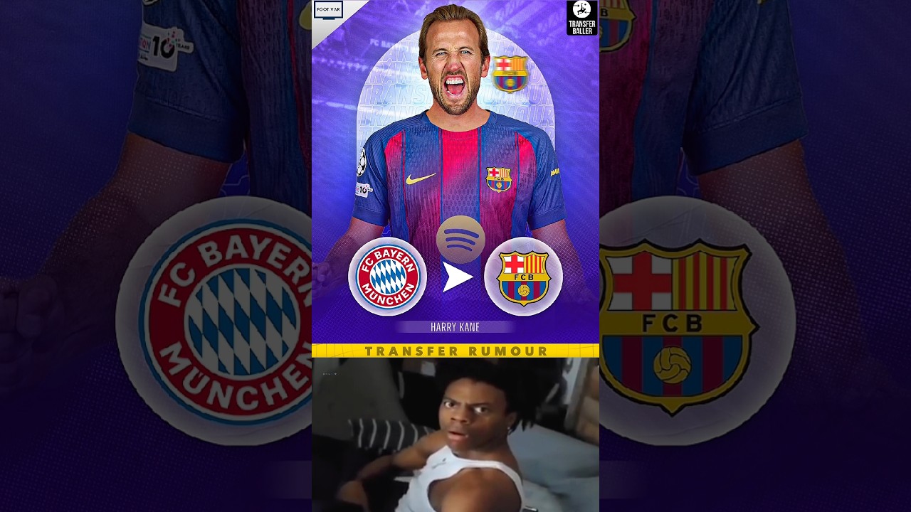 🏴󠁧󠁢󠁥󠁮󠁧󠁿 Barcelona are keen on Kane and is seen as an ideal replacement for Lewandowski 😲 #shorts