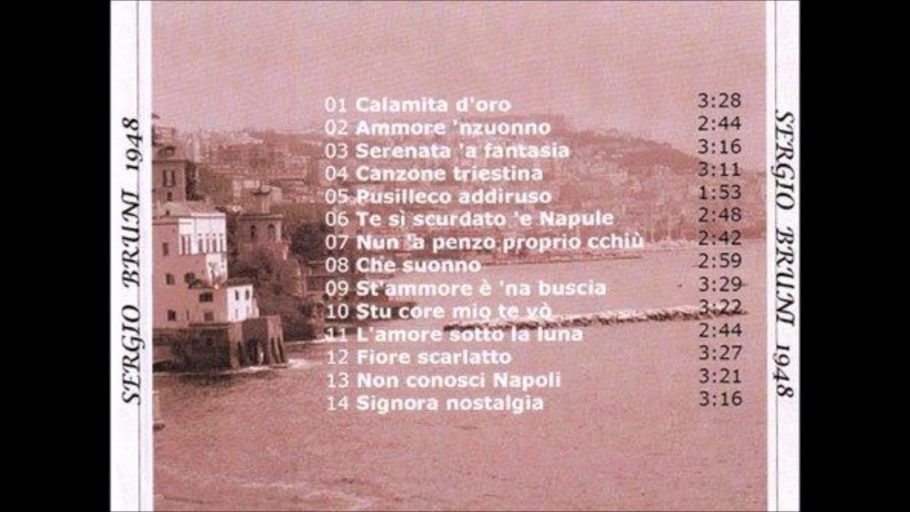 SERGIO BRUNI - NUN A PENZO PROPRIO CHIU’