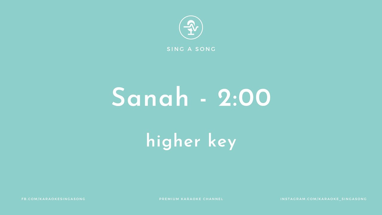 Sanah - 2:00 (Karaoke/Instrumental) Higher Key