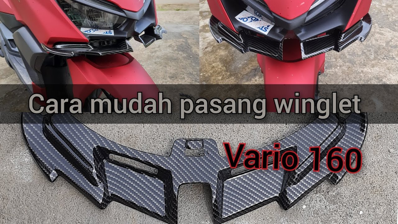 Cara mudah PASANG WINGLET VARIO 160 carbon