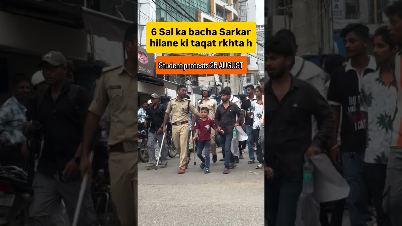 chota baccha puri sarkar ko hilane ki takat rakhata hai 😎#protest #patna #studentprotest