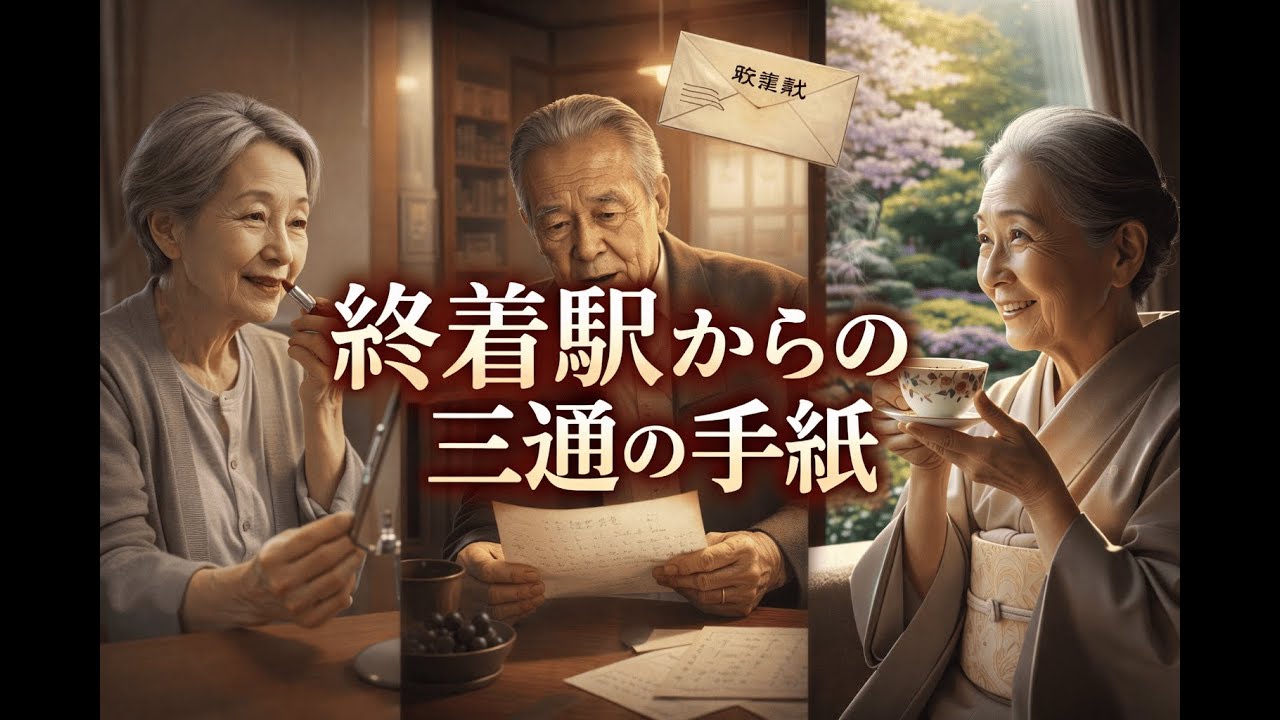 【人生の知恵】終着駅からの三通の手紙：後悔しない人生のために｜人生の表と裏｜老後｜知恵｜言葉の力