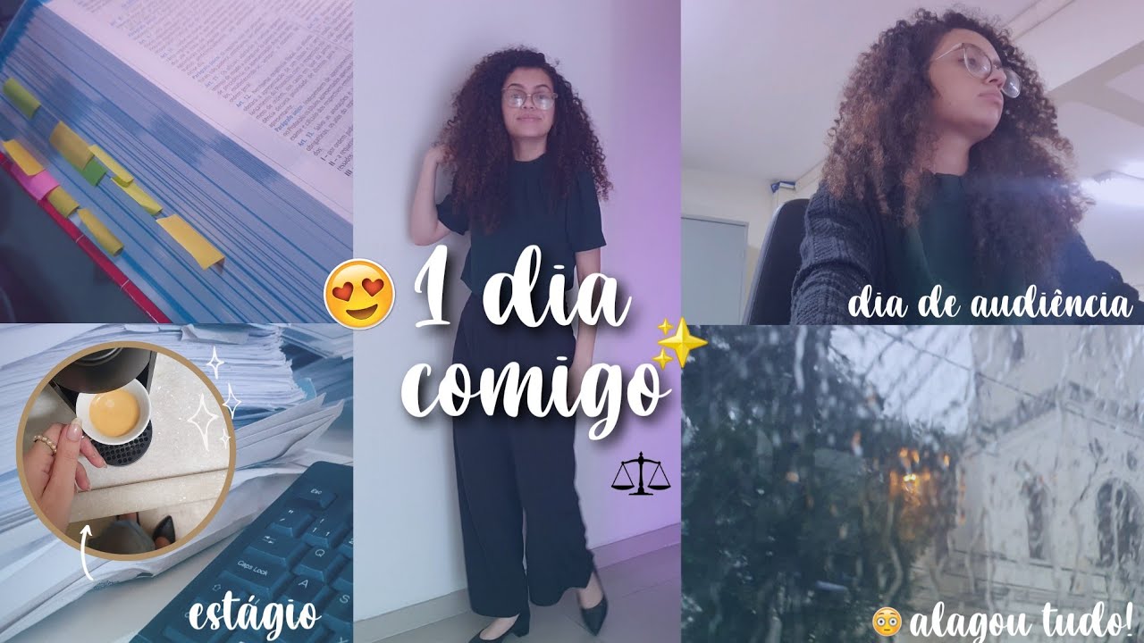 UM DIA COMIGO! Rotina estudante de direito, estágio + dia de audiência