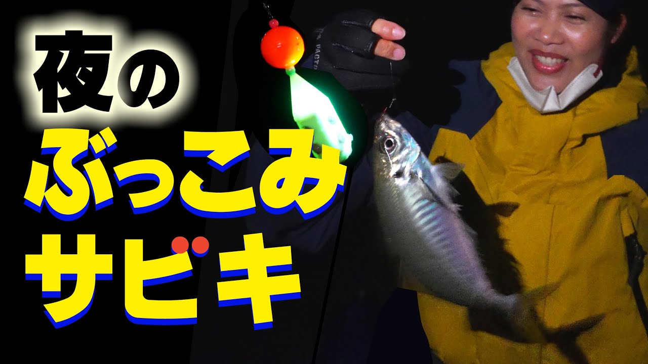 【ぶっこみサビキ】ブッコミサビキ釣りです。夜のぶっこみサビキで、でかいアジを釣りたい・・・Horse mackerel fishing  【フィリピーナの釣り】