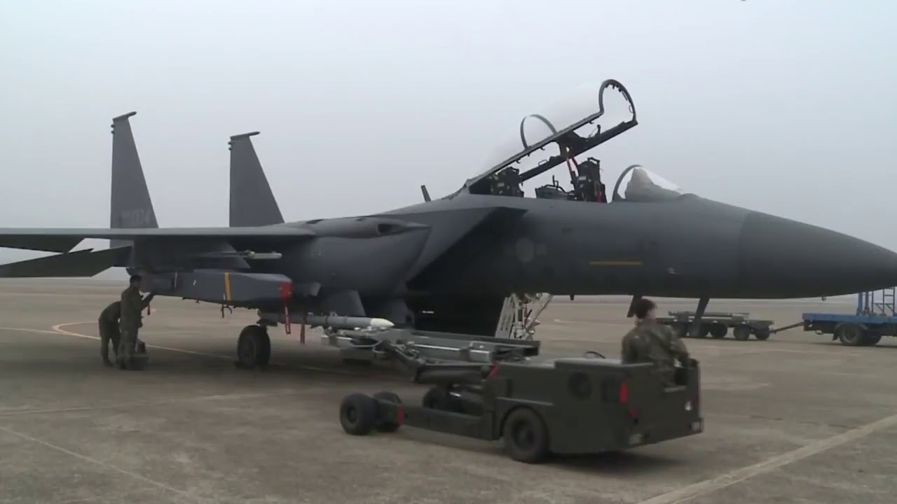 North Korea Air Force F15K Fighter Launching Taurus KEPD 350K Cruise Missile
