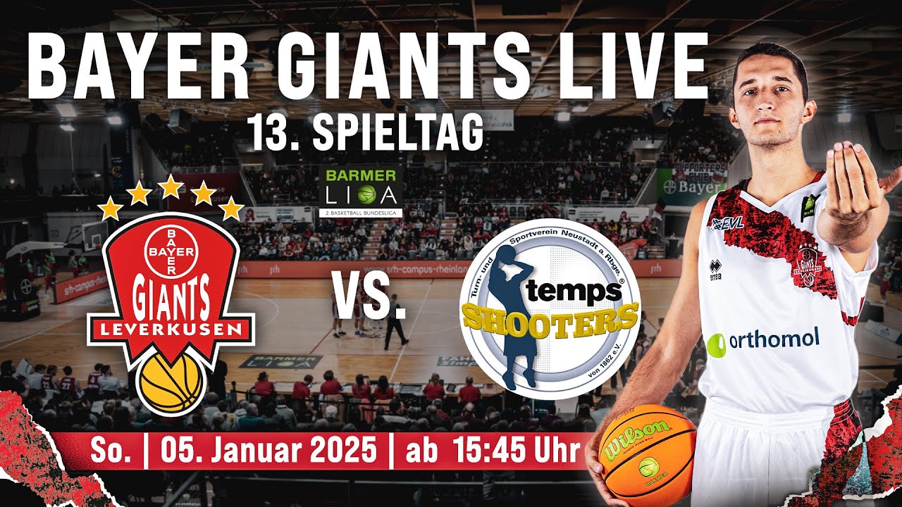RE-LIVE | BAYER GIANTS vs. TSV Neustadt | 13. Spieltag | BARMER 2. Basketball Bundesliga ProB