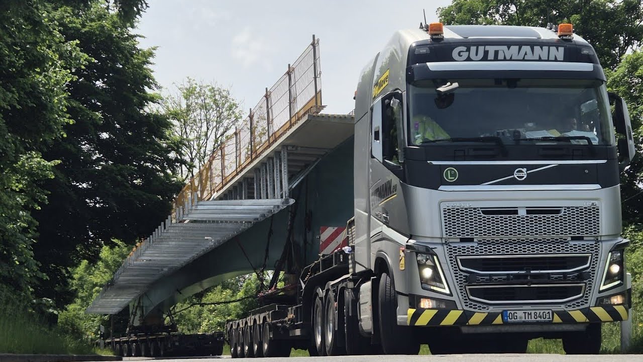 Schwertransport mit 196t nach Lechbruck am See