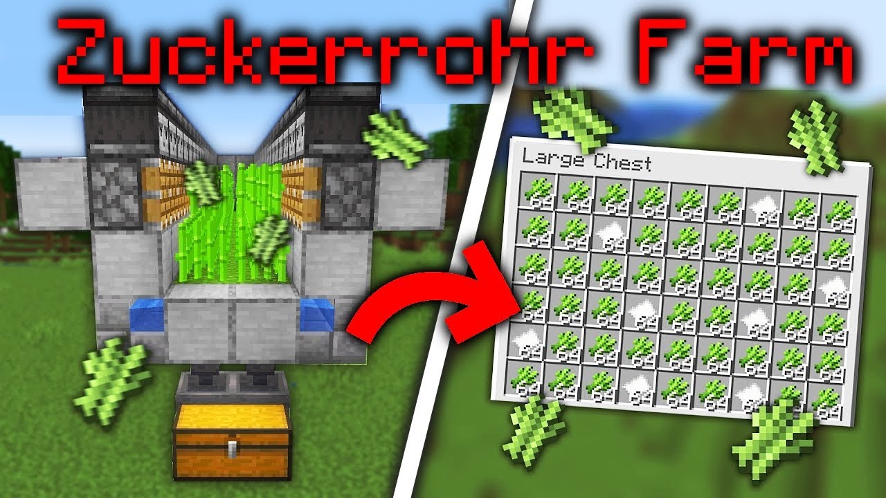 Minecraft Zuckerrohr Farm  bauen 1.19 Tutorial - Zuckerrohr Farm in Minecraft bauen Tutorial 1.19