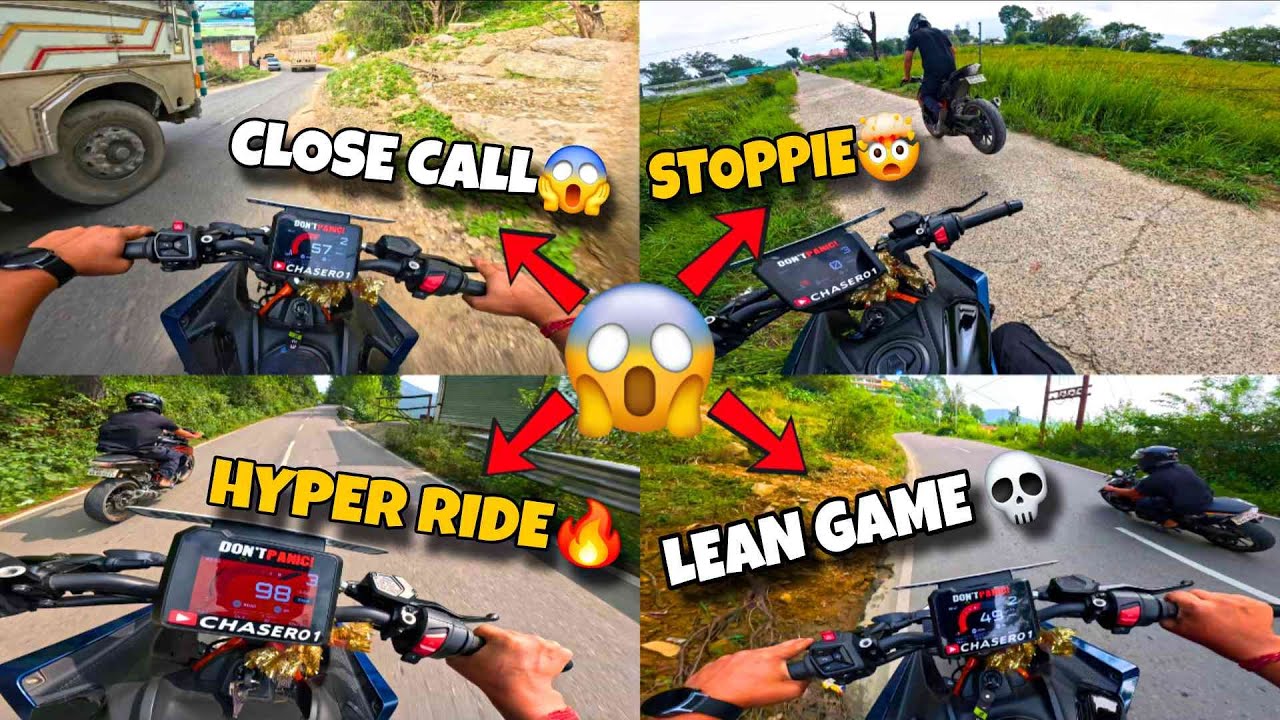 Duke 250 Vs Duke390 Gen 3🔥Hyper Ride  || Close calls😱|| Lean Game💀#foryou #rider #duke390 #duke250
