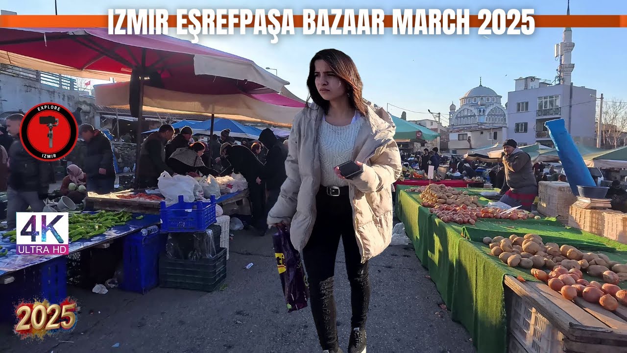 İzmir Konak Eşrefpaşa Pazarı 🇹🇷Walking Tour in Turkey🇹🇷 2025 | İzmir ,Türkiye 🇹🇷 Yürüyüş Turu
