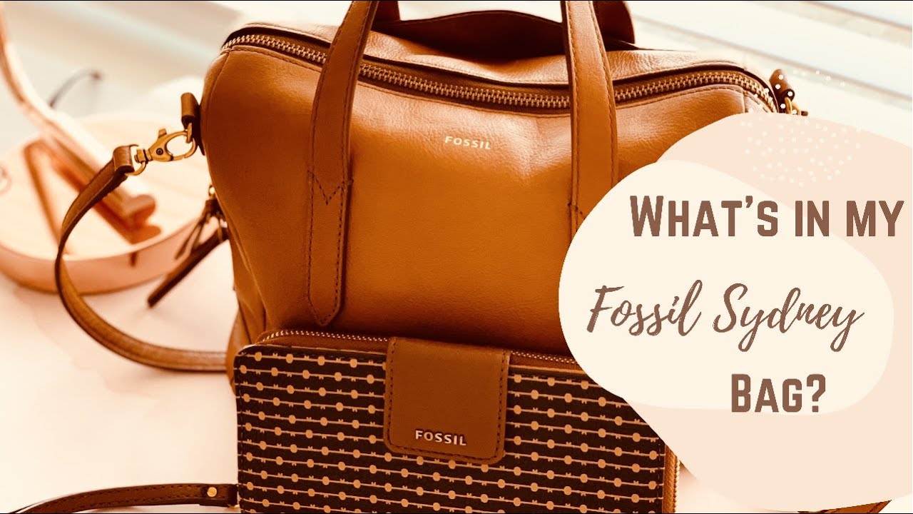 What's in My Bag 2021 | Fossil Sydney Satchel | NATIONAL HANDBAG DAY