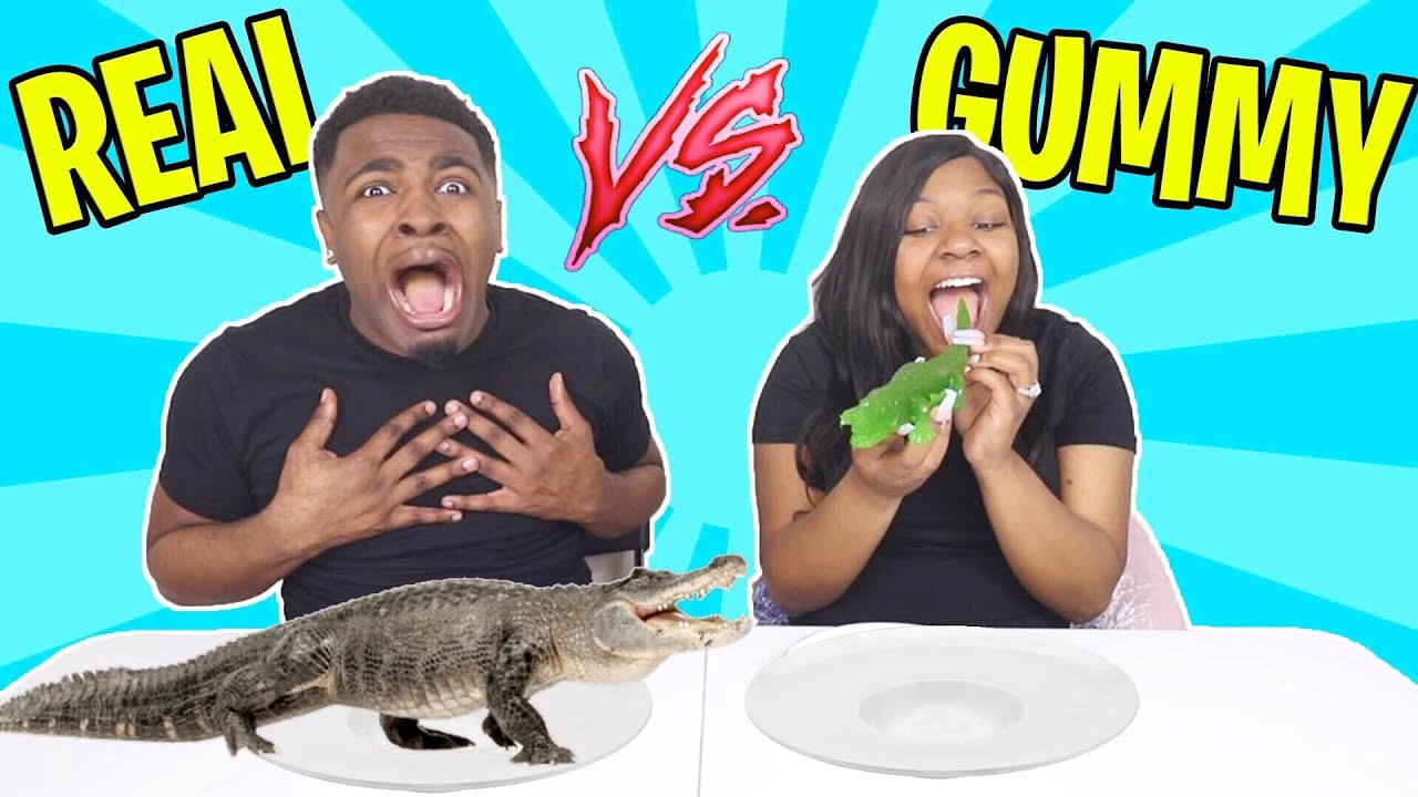 GUMMY FOOD VS REAL FOOD CHALLENGE!