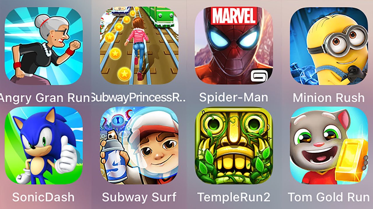 Sonic Dash,Subway Surf,Bowmasters,Minion Rush,Angry Gran Run,Supreme Duelist,Tom Gold Run,Tom Hero