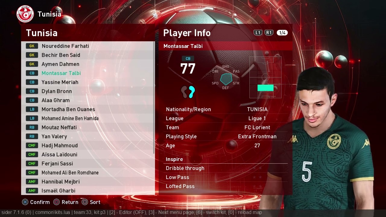 Tunisia NT 2025 Facepack PES 2021-SPFL2026