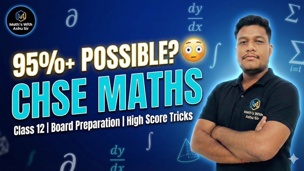HOW TO SCORE 95% IN  CLASS 12th MATH 2026 CHSE BOARD||IN ODIA||CHSE||