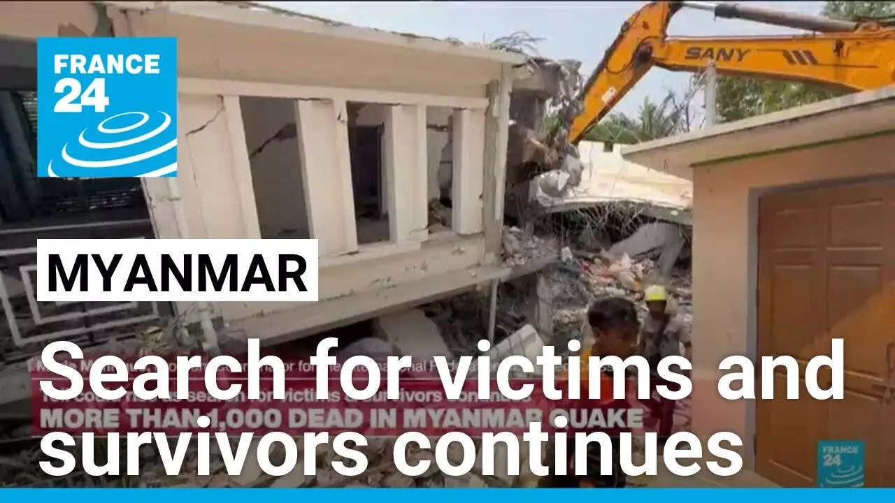 Rescue operations and emergency assistance by Red Cross as death toll rises in Myanmar &bull; FRANCE 24