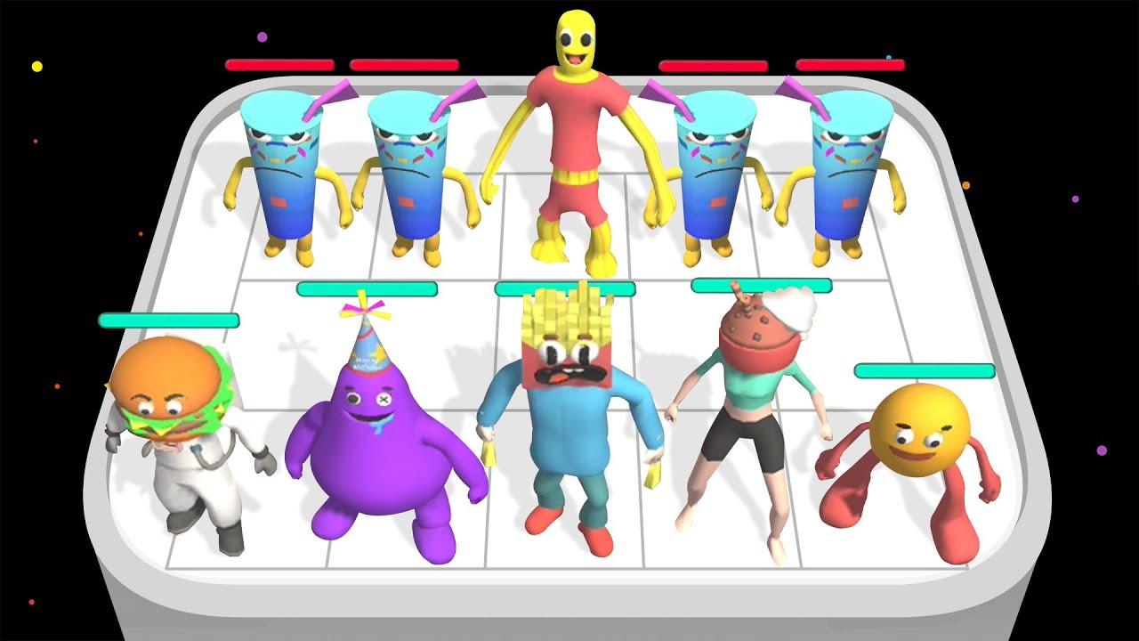 GRIMACE MONSTER RUN - Merge McDonald's Monster, Grimace Shake ★ Battle Simulator