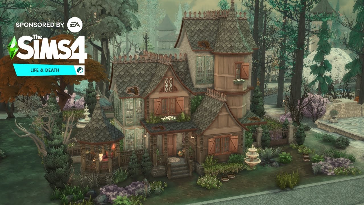 Building with Base Game and Life & Death ~Ravenwood~ (The Sims 4 SpeedBuild: No CC)