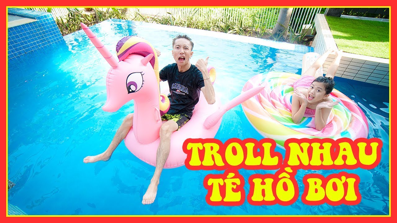 YẾN NHI THỬ THÁCH TROLL THÀNH PATE TẠI HỒ BƠI BIỆT THỰ  TIỀN TỶ TẠI VŨNG TÀU