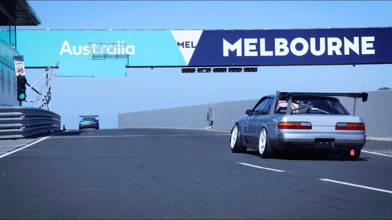 Racing the S13 on the best track in Australia, Phillip Island...