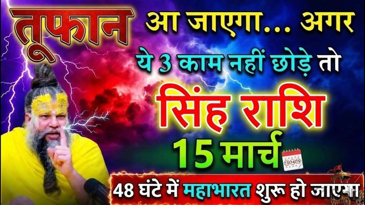 सिंह राशि⚠️ 13,14,15 मार्च धरती थर-थर कांपेगी! 3 भयंकर घटनाएं होने वाली हैं” @sinhbharti7321