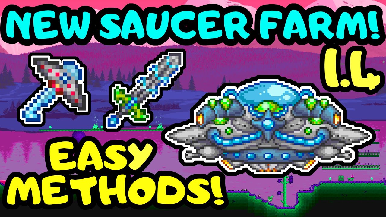 МАРСИАНСКАЯ ФЕРМА ТАРЕЛОК В TERRARIA 1.4! Простые марсианские тарелки! Руководство по событию «Ма...