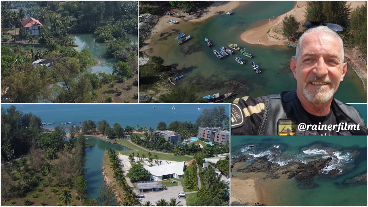 02.2024 Kukolo Beach Club La Vela Khao Lak Fährhafen BangNiang River von oben