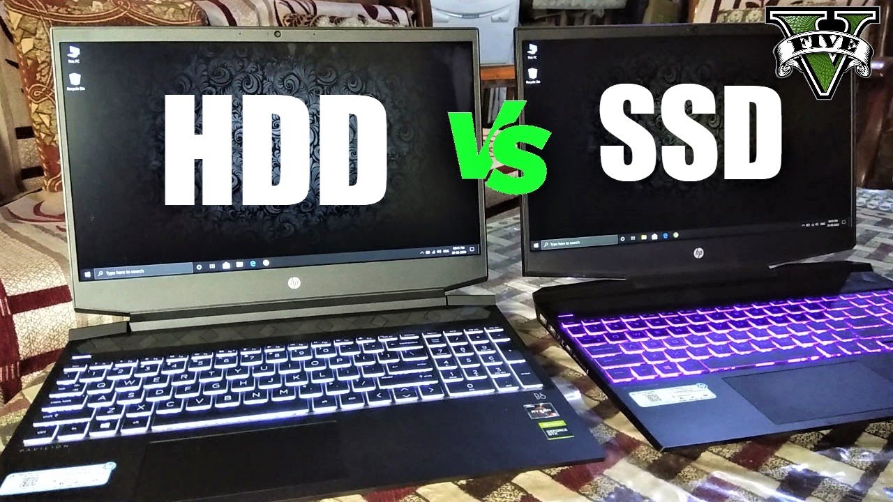 SSD vs HDD Speed Test | HP Pavilion 15-EC0098AX vs 15-DK0045TX Gaming Laptop