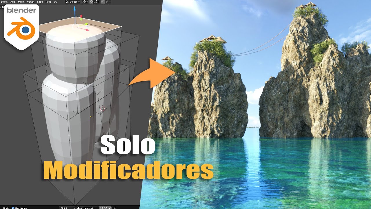 Como Crear Rocas y Montañas en Blender Con Modificadores