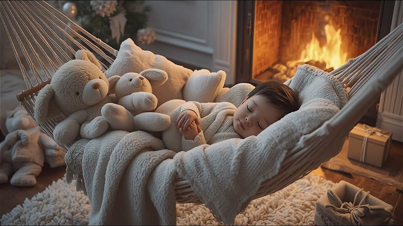 Baby’s First Snow ❄️ Brahms Lullaby & Soft Mozart Piano Falling Asleep by the Window