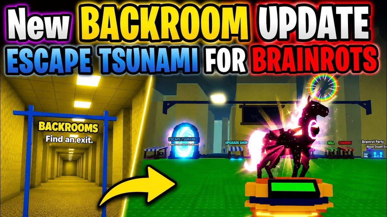NEW PARADOX BRAINROT & NEW BACKROOM UPDATE IN ESCAPE TSUNAMI FOR BRAINROT 🌊🌊