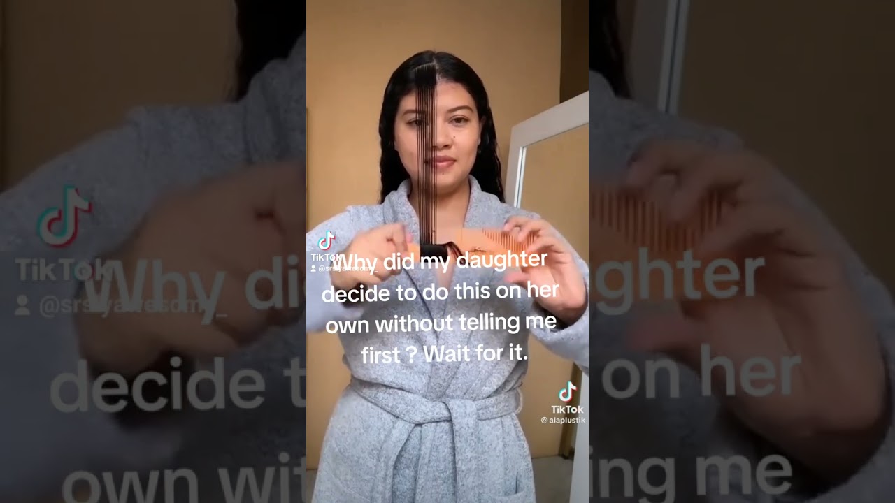 8 year old girl tried to do this comb curl thing, instantly regrets it 😳 #Shorts