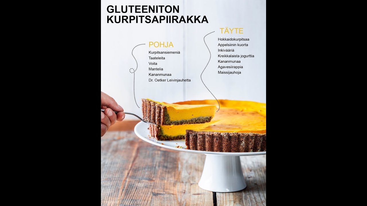 Gluteeniton kurpitsapiirakka reseptivideo