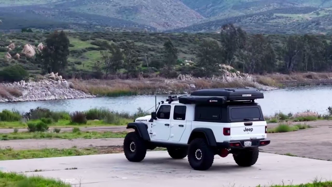 Quick drone shot off the jeep gladiator 2020 #overlandrig #outdoors #camping #outdoorgearreview 