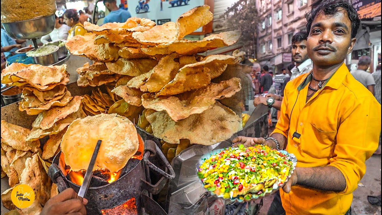Famous Golden Masala Cheese Papad Chaat In Mumbai Rs. 20/- Only l Mumbai Food Tour
