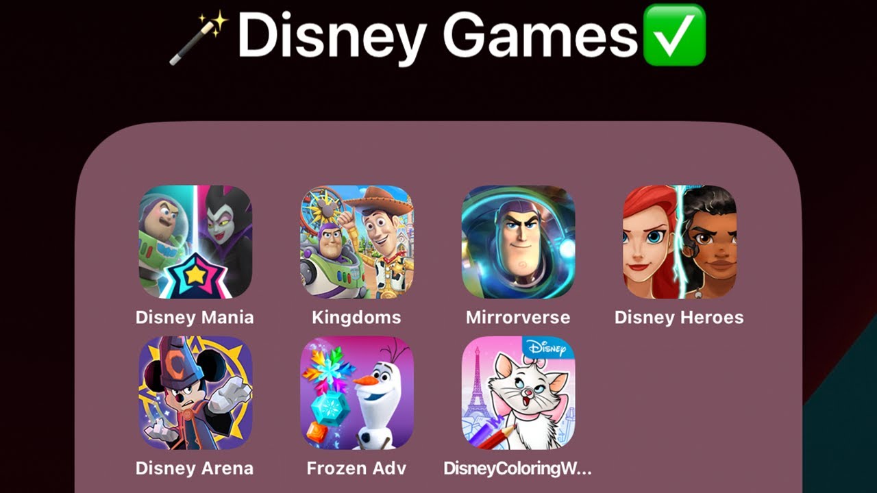 Disney - Coloring World,Frozen Adventures,Disney - Arena,Mirrorverse,Magic Kingdoms,Melee Mania
