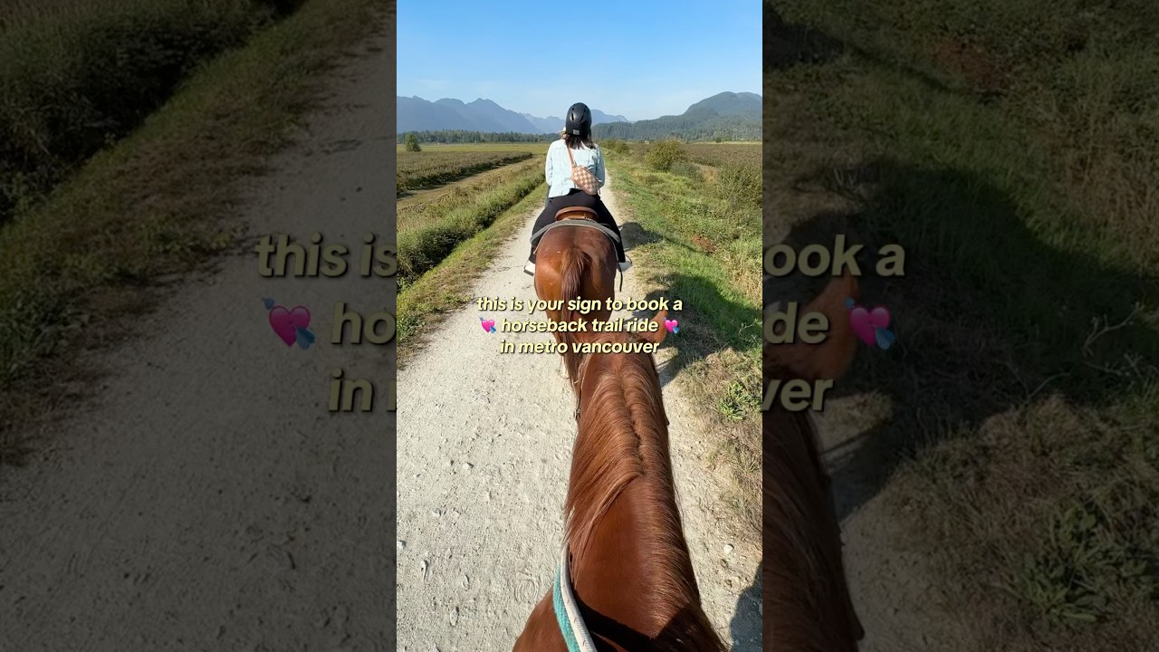 Things to Do in Metro Vancouver: Horseback Trail Riding in Pitt Meadows 🐎 #explorebc #horseriding