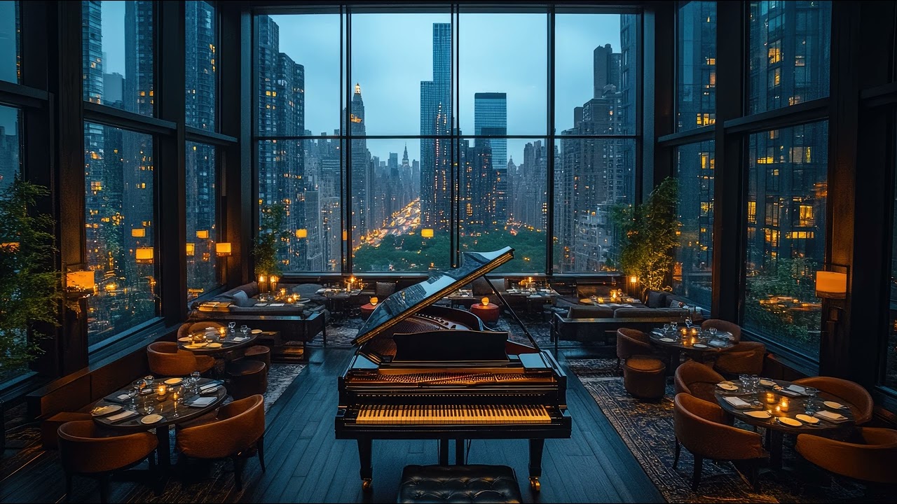 2-Hour Luxury Rooftop Jazz Piano &bull; High-End Evening Ambience for Rich Focus & Elegant Living