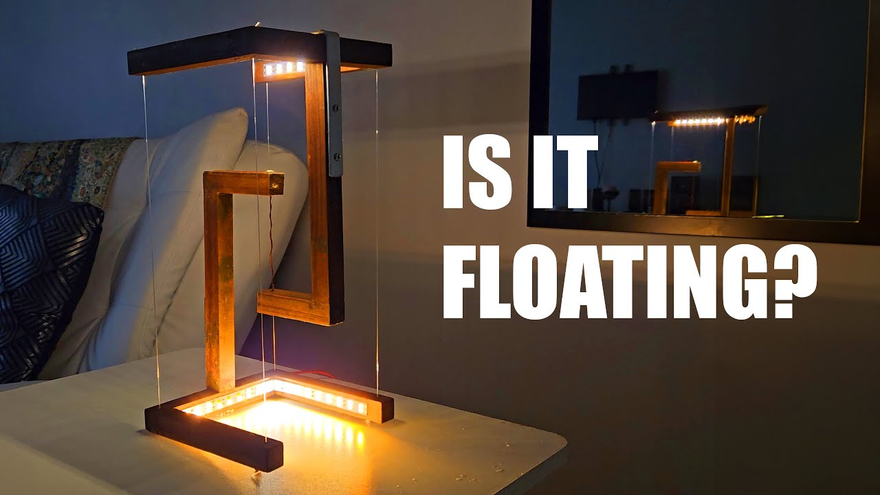 DIY Floating Lamp | Tensegrity Structure + Tilt Switch Mechanism