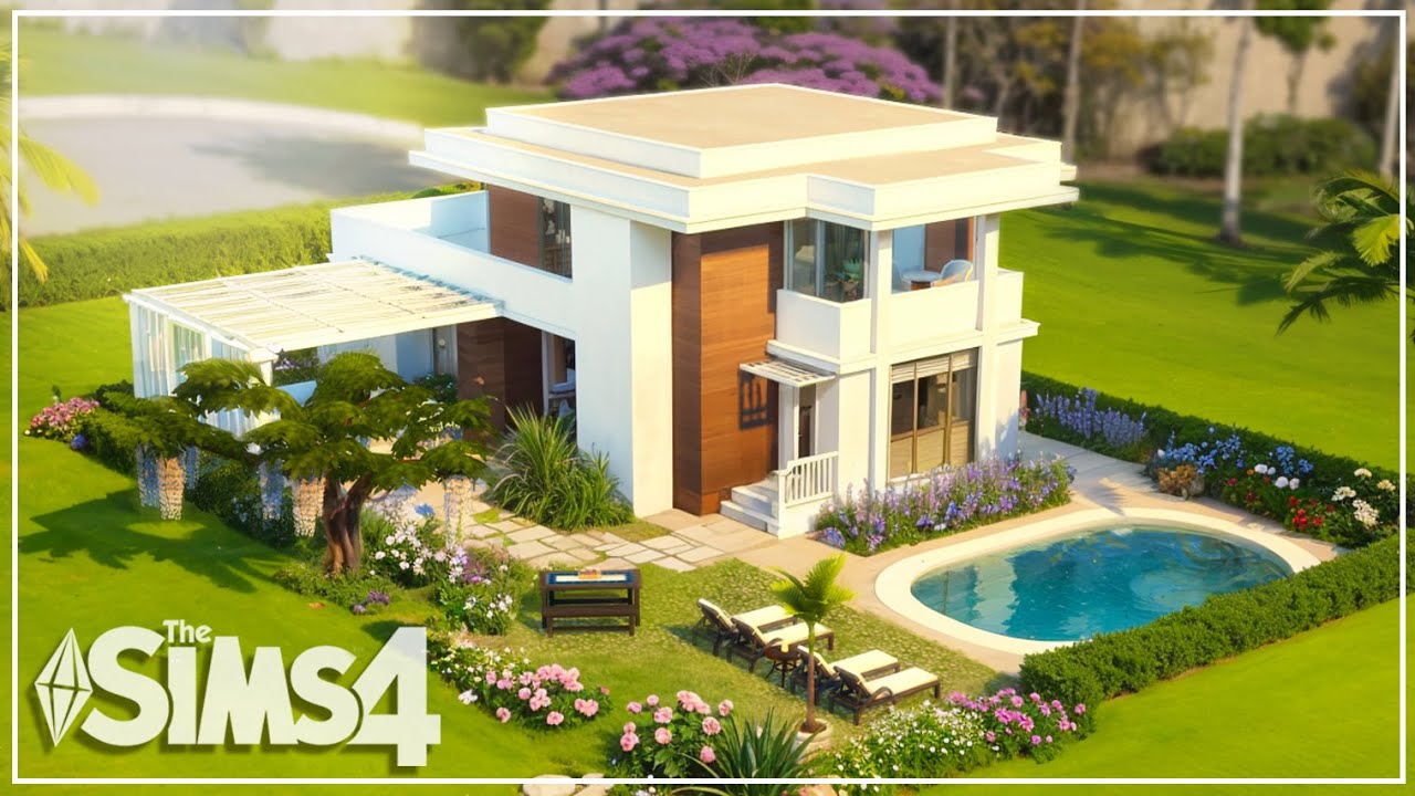 Small Modern House | NO CC | Sims 4 Speed Build