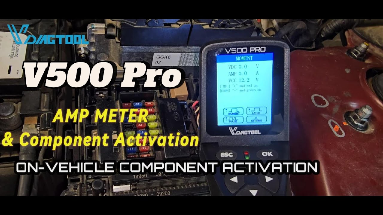 VDIAGTOOL V500 Pro | Component Activation Mode | Circuit Tester | AMP METER | ON-VEHICLE TEST