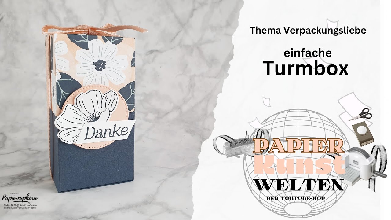 PapierKunstWelten einfache Turmbox | 01 2026 | Material Stampin' Up!