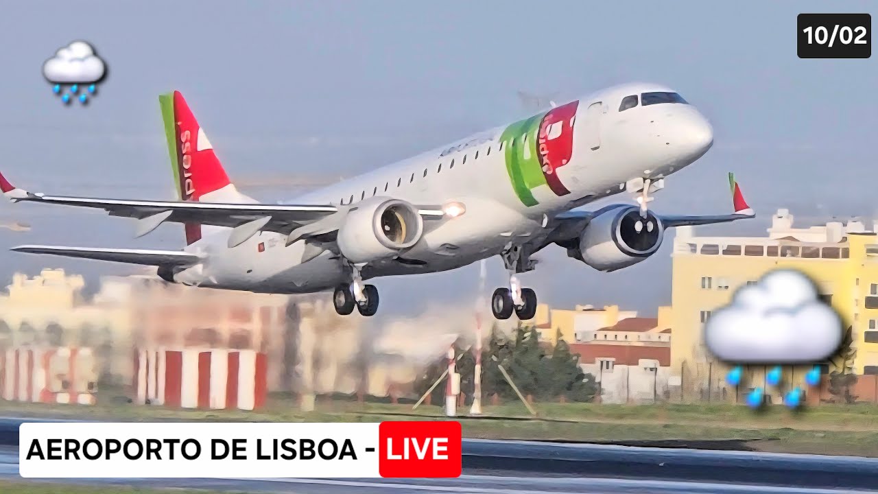 Aeroporto de Lisboa PT.  está ao vivo!