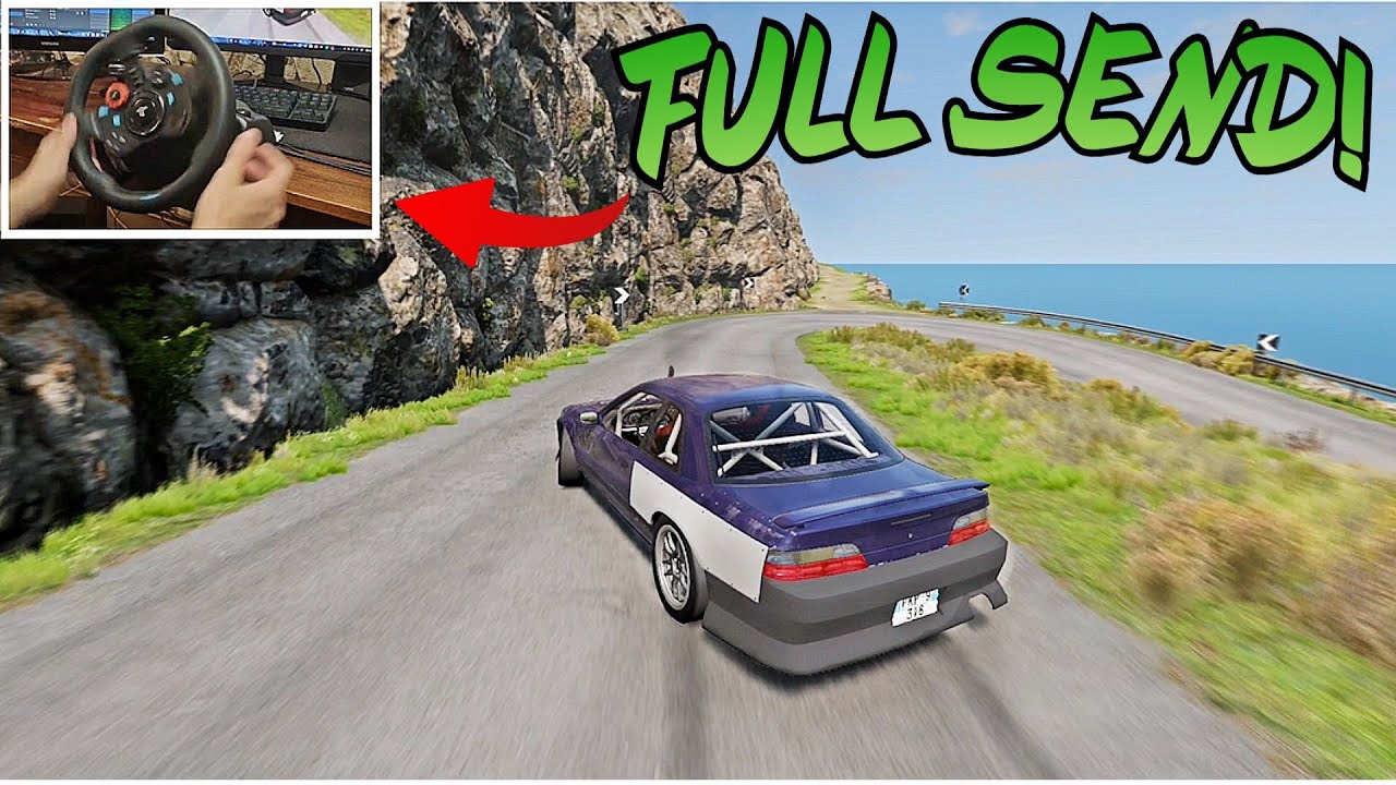 BeamNG Drive: Italy Map Mountain Drifting (Wheel Gameplay)