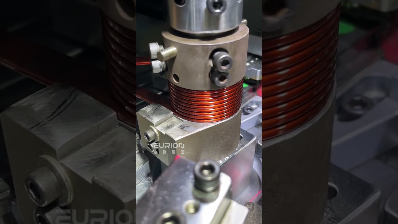 Double Hollow Coil Winding Machine | Enameled Flat Wire Coils Forming Mahcine. Edgewise coils 2x10mm